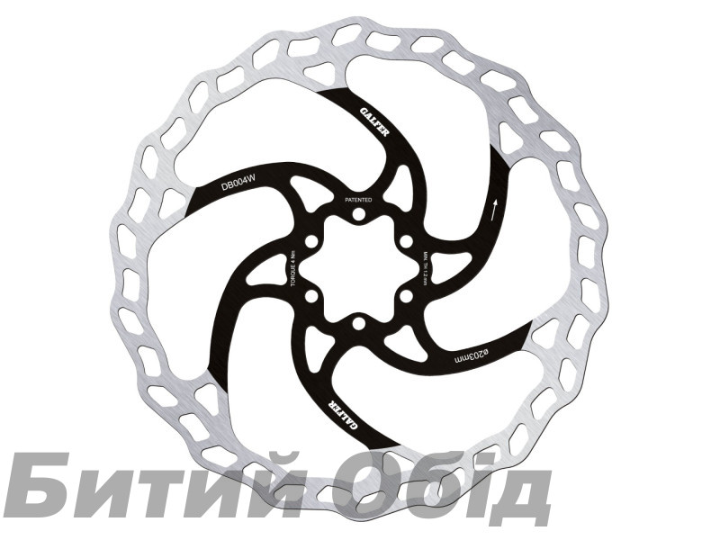Тормозной ротор Galfer mtb disc wave 6 болтов толщина 1.8мм